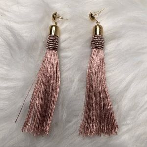 Blush fringe earrings
